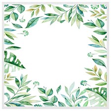 Light botanical leaves (Picture Frame) White | XL
