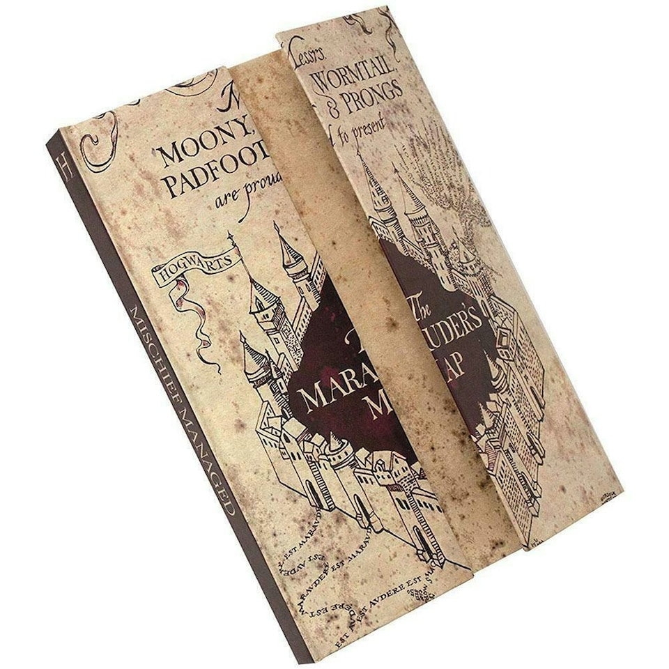 image 1 of Harry Potter Marauders Map A5 Notebook - Brown - One Size