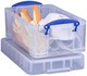 image 2 of Really Useful Plastic Storage Box 5 Litre XL Lid CLEAR Pack of 3