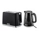 image 1 of GEEPAS 1.7L 3KW Cordless Electric Kettle, 900W 2 Slice Bread Toaster Combo Set Black