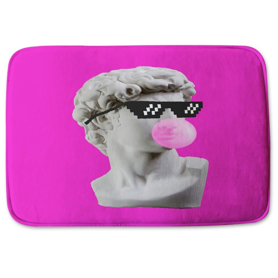 image 1 of Plaster statue, David's head in pixel glasses (Bathroom Set)