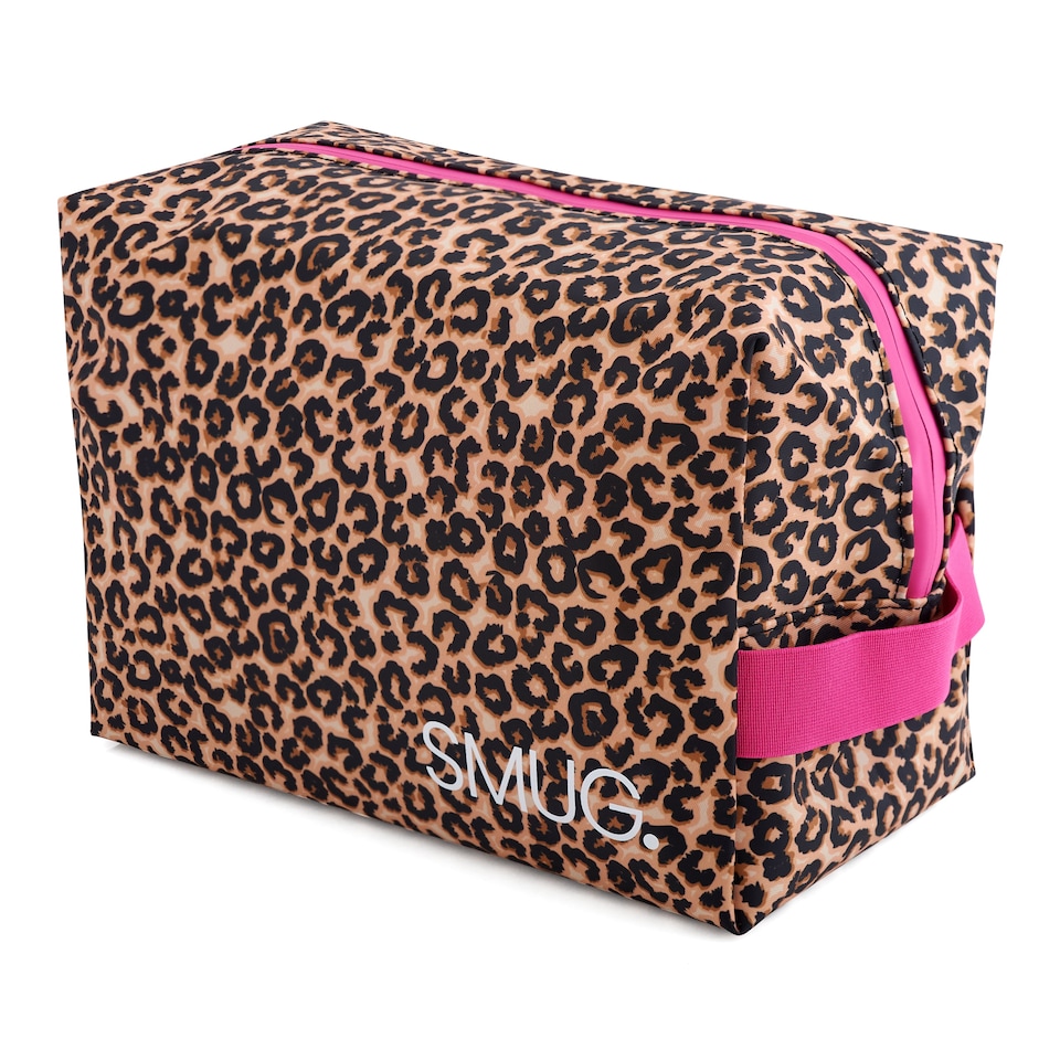 image 1 of SMUG Wash Bag - Leopard Print