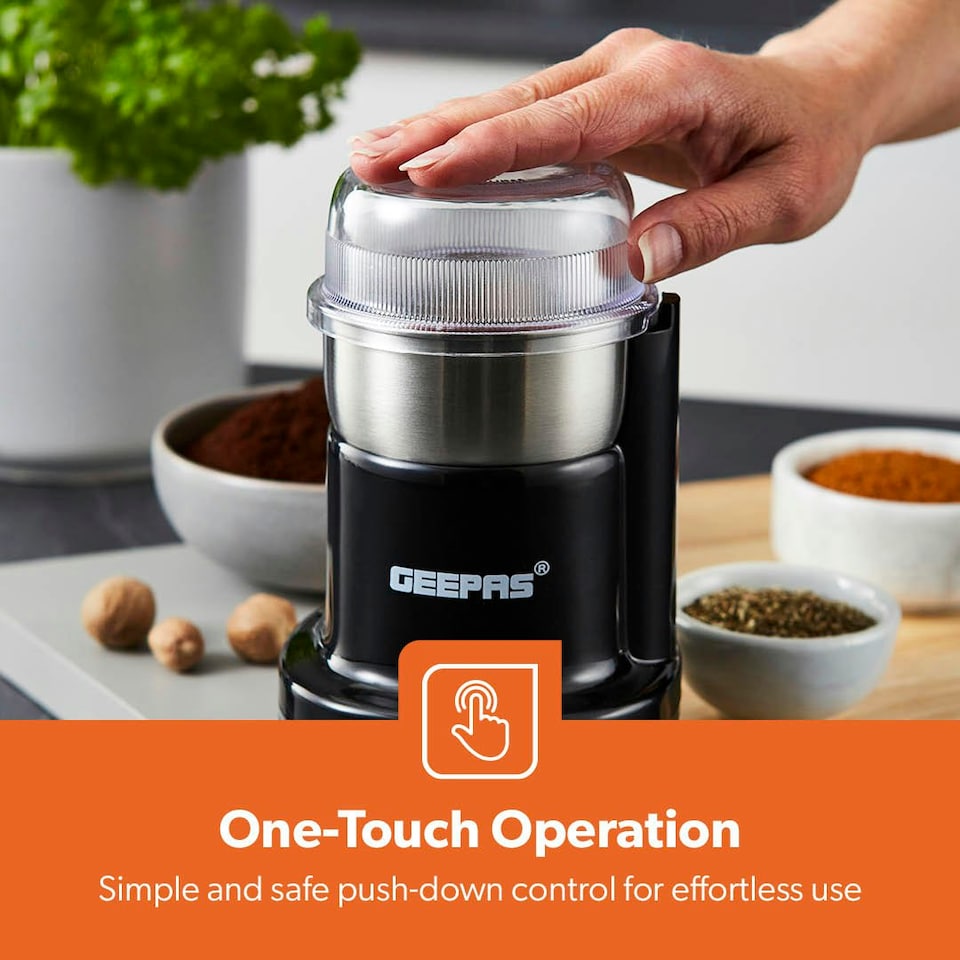image 1 of GEEPAS Coffee Grinder | 200W Electric Coffee Grinder , Black