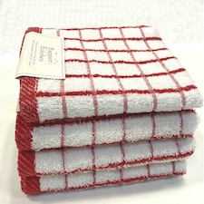 Luxury Terry Cotton Kitchen Towel 50x80 | Red | Hand towel | 1