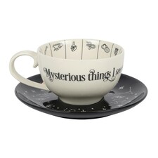Something Different Fortune Telling Ceramic Tea Cup - White/Black - One Size