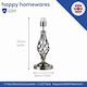 image 3 of Traditional Brushed Antique Brass Table Lamp Base with Twist Metal Stem Design | Gold | Antique Brass | 1