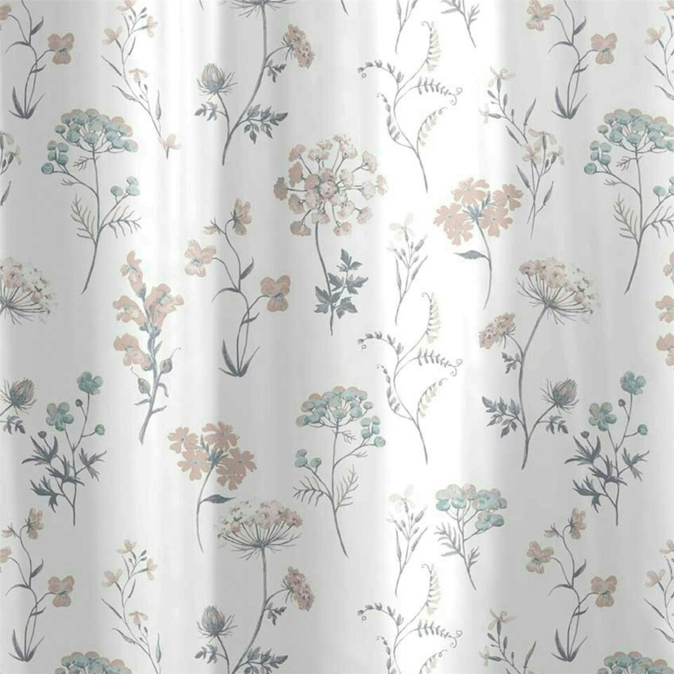 image 1 of Fleur Shower Curtain - White - 180x180cm