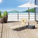 image 2 of Outsunny Sun Lounger with Reading Hole, Folding Garden Lounger, Beige