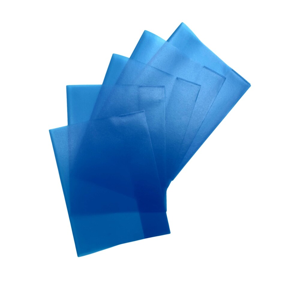 image 1 of Pack of 10 9x7" Frosted Blue Exercise Book Covers