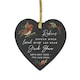 image 1 of Personalised Memorial Robins Appear Slate Heart