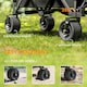 image 10 of Outsunny Folding Wagon Garten Cart Collapsible Camping Trolley on Wheels, Grey