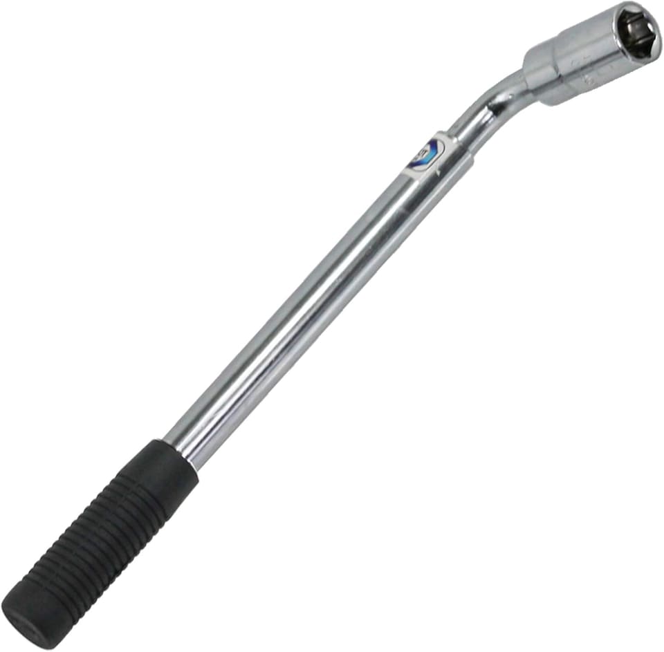 image 1 of SPARES2GO Extendable Wheel Nut Socket Wrench 17mm 19mm Brace Breaker Power Bar 1/2" dr