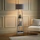 image 1 of ValueLights Hiru Grey 3 Tier Shelf Floor Lamp Grey Copper Shade | Grey