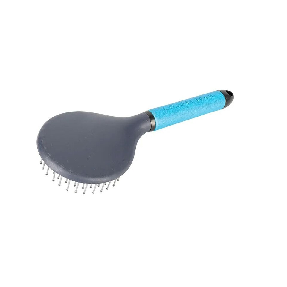image 1 of Coldstream Faux Leather Horse Brush - Navy/Blue - 25cm