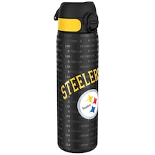 Leak Proof Slim Water Bottle, Stainless Steel, NFL, 600ml (20oz) | Black | NFL Steelers | One Size