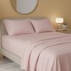 image 2 of Flannelette Flat Sheet Soft Brushed Cotton Bedding for Warmth Comfort | Pink | Double