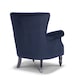 image 6 of Velvet Navy Blue Liana Accent Wingback Chair