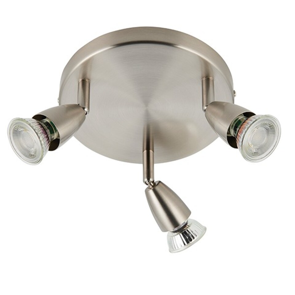 image 1 of Amalfi 3 Light Spotlight Satin Nickel, GU10