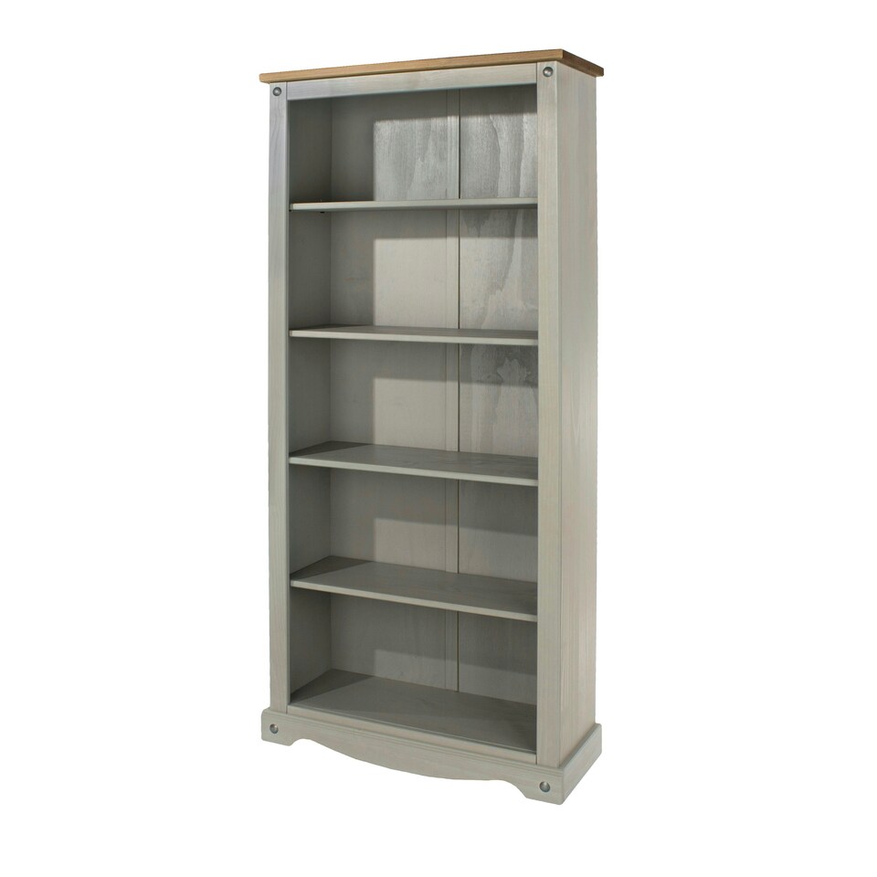 image 1 of Core Products Corona Grey Tall Bookcase H176.6cm x W80.0cm x D29.6cm Grey