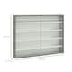 image 7 of HOMCOM 5-Tier Wall Display Shelf Unit Cabinet w/ Shelves Glass Doors Black/White