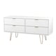 image 4 of Honshu 4 Drawer Bed Box in White Matt (Ready Assembled) | White | White Matt