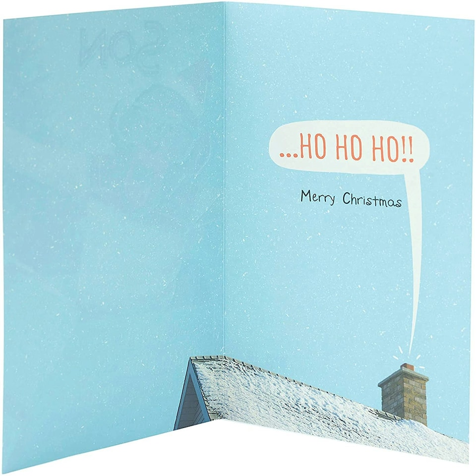 image 1 of For Son Funny Cheeky Champ Design Christmas Card