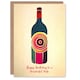 image 1 of Fun Funky Wine Bottle Party Red White Wonderful Wife Birthday Card