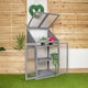 image 3 of Samuel Alexander Wooden Mini Greenhouse Cold Frame - Small Greenhouse Grey H120 x W69 x D49cm
