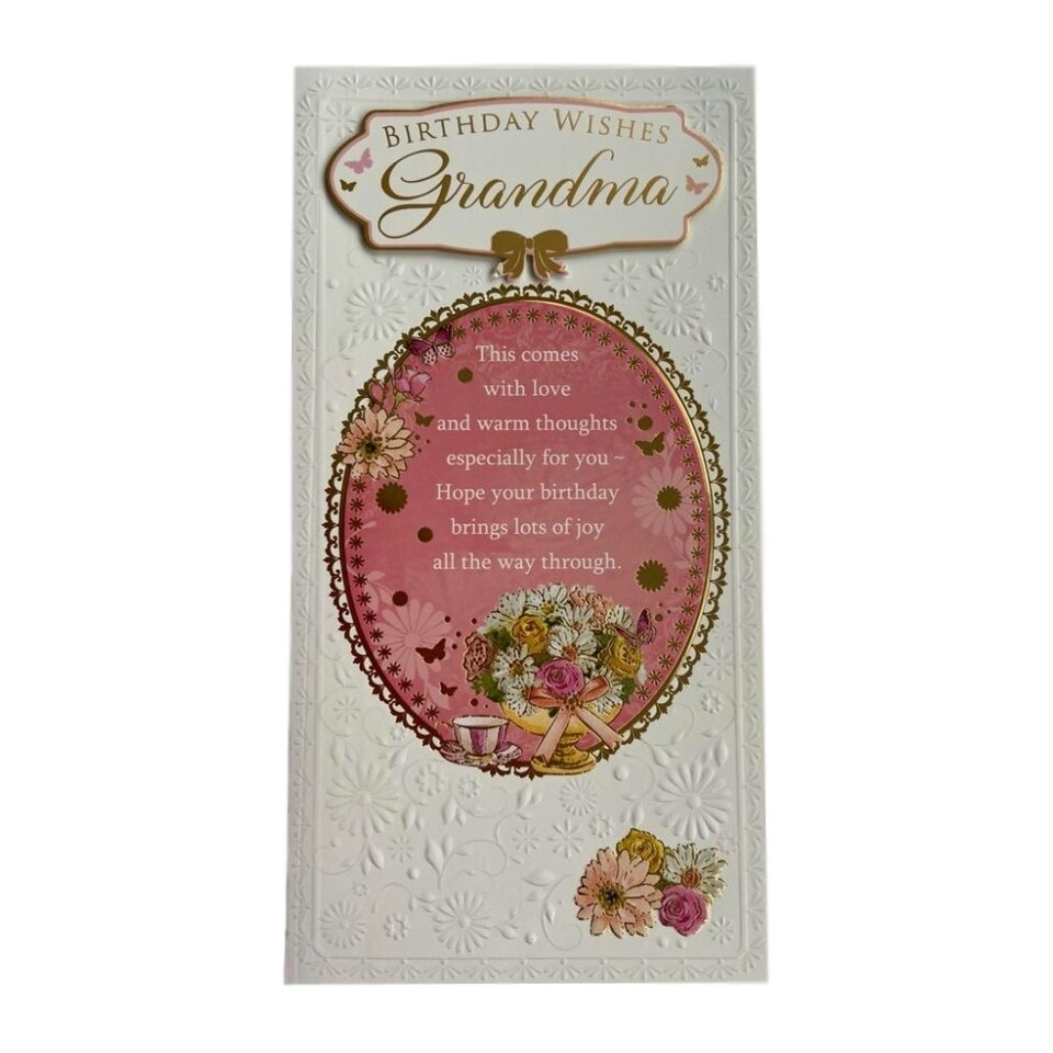image 1 of Birthday Wishes To Grandma Soft Whispers Card