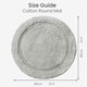 image 5 of Round Bath Mat 100% Cotton - Dove Grey