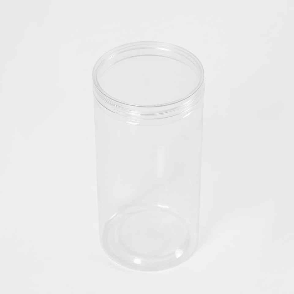 image 1 of OHS Large Round Plastic Airtight Food Storage Container Jar, 1.4L - Clear