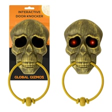 Halloween Skull Doorbell with Glowing LEDs & Spooky Voice