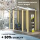 image 4 of Outsunny 7 x 4ft Upgraded Metal Shed with Lock, Easy to Assemble, Dark Grey 