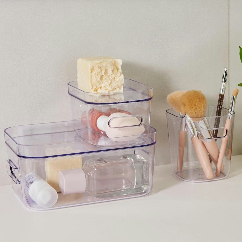 image 1 of SmartStore BPA Free Compact Clear Lid For Storage Bin Container, Size S