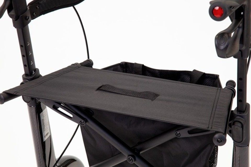 image 1 of The Ramp People TRP7 Carbon Fibre 4-wheeled Folding Rollator Black