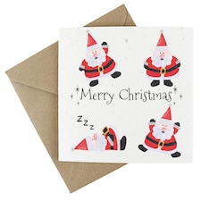 Posing Santas - Plantable Wildflower Seed Christmas Cards - 5 Pack