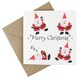 image 1 of Posing Santas - Plantable Wildflower Seed Christmas Cards - 5 Pack