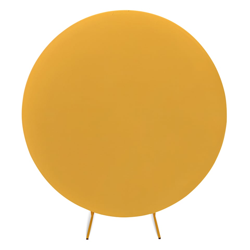 image 1 of 160GSM Gold Round Arch Backdrop Cover - 180cm