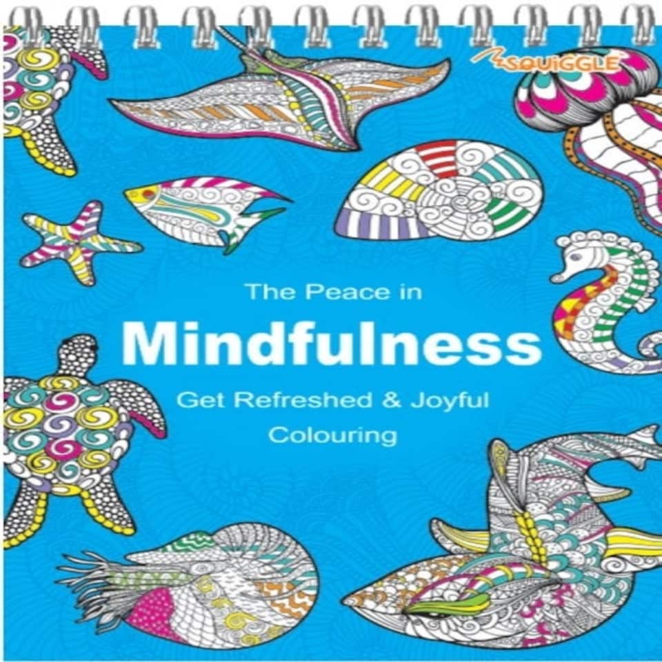 image 1 of Single 8"x6" Mindfullness Spiral Advanced Colouring Book