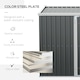 image 4 of Outsunny 14 x 8ft Outdoor Garden Metal Storage Shed with Lockable Door, Tool Storage Box for Garden, Patio and Lawn, Grey