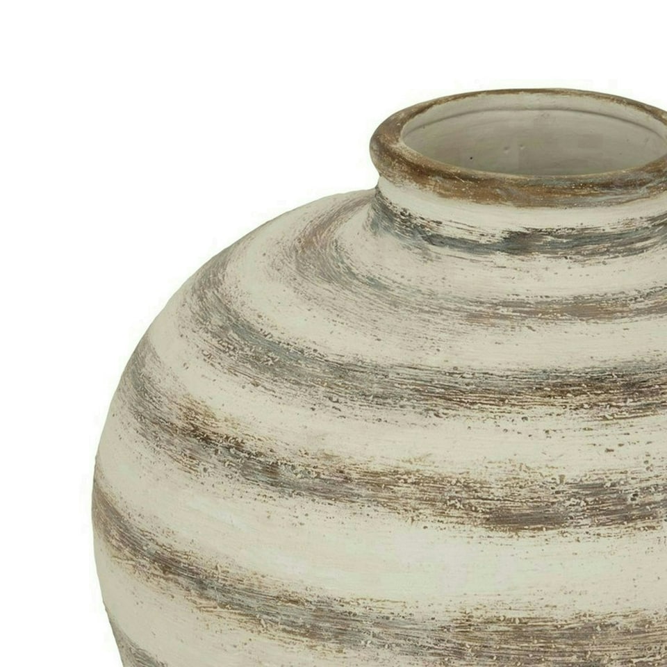 image 1 of Ravello Large Stripe Amfora Vase - Ceramic - L43 x W43 x H48 cm - Brown Brown