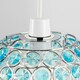 image 1 of ValueLights Modern Chrome Globe Ceiling Light Shade With Teal Acrylic Crystal Effect Jewels Blue