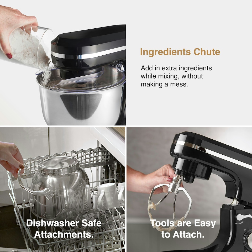 image 1 of VonShef Stand Mixer 1000W, Electric Food Mixer w/ 4.5L Bowl