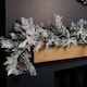 image 5 of 1.8m Snowy Christmas Garland with Pinecones 96 Tips and 50 Warm White LED Lights