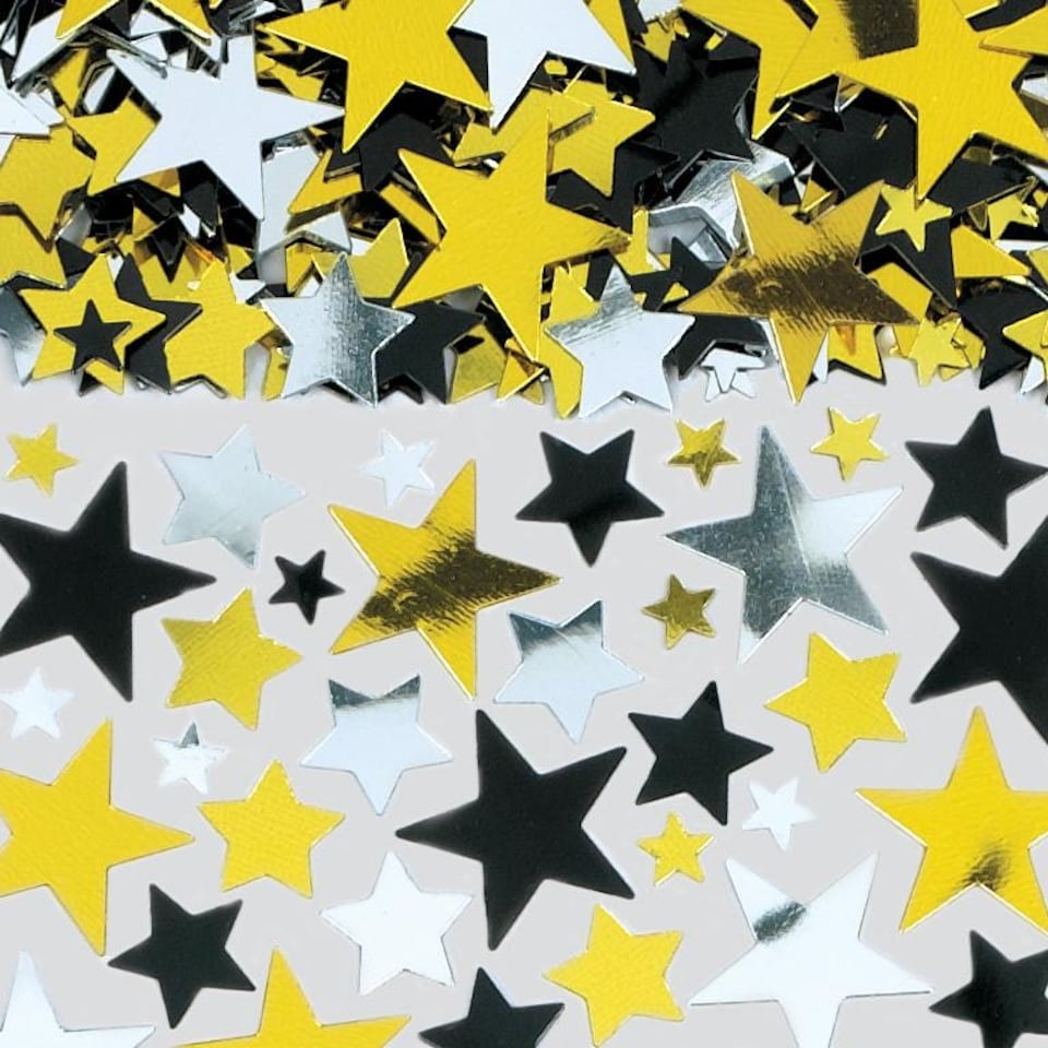 Amscan Hollywood Stars Confetti - Silver/Gold - One Size