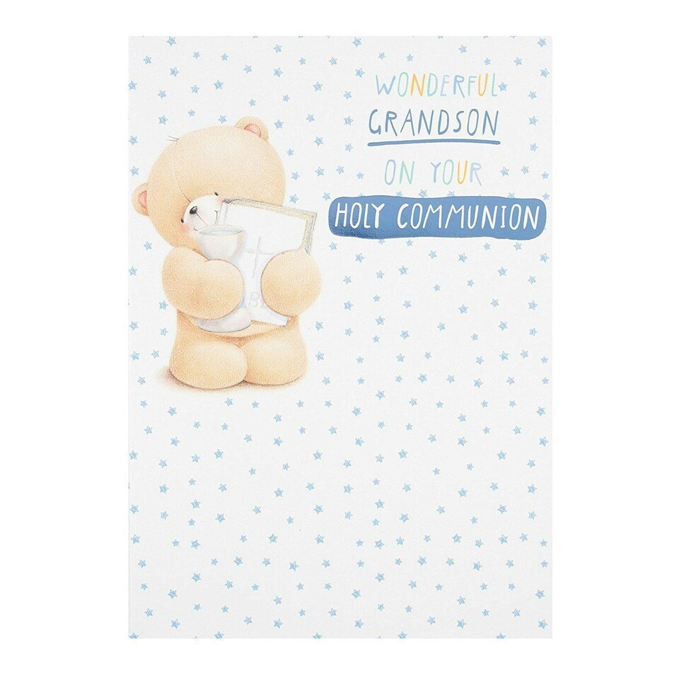 image 1 of Forever Friends Communion Card Grandson