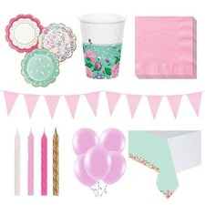 Floral Tea Theme 8 Person Deluxe Party Pack