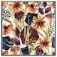 image 4 of Autumn geometric flowers (Picture Frame) Brown | Oak | XS