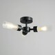 image 3 of BHS Kier Semi Flush Bathroom Ceiling Light, Black Black | Black