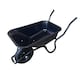 image 9 of 90 Litre 150kg Capacity Heavy Duty Outdoor Galvanised Pneumatic Metal Garden Wheelbarrow in Black